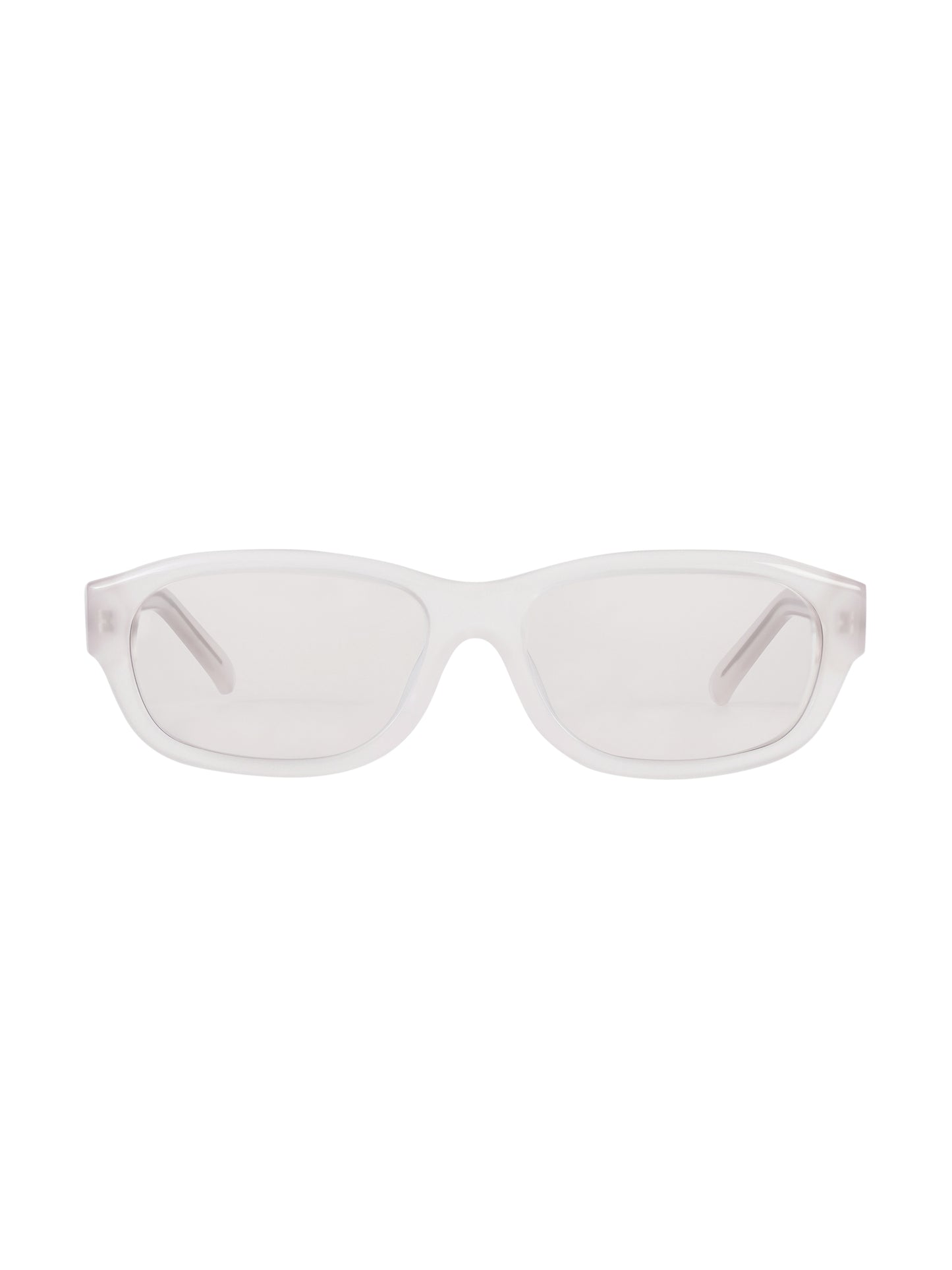 Curved Glow Sunglasses · 都會感流光太陽眼鏡 / 奶油白色
