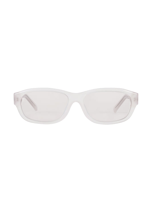 Curved Glow Sunglasses · 都會感流光太陽眼鏡 / 奶油白色