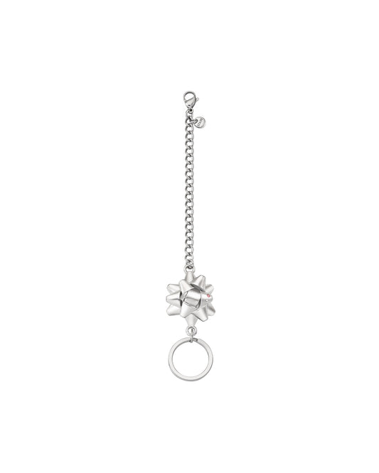 Rosette Keyring · 玫瑰花結吊墜鑰匙圈 / 銀色