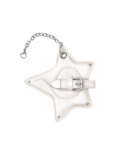 Cosmic Star Keyring · 星扣皮革鑰匙圈 / 珍珠奶油白
