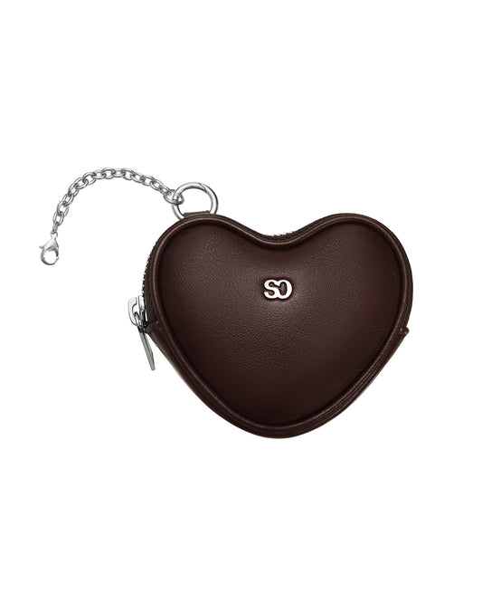 Heart Pods Keyring · 愛心吊飾鑰匙圈 / 栗色