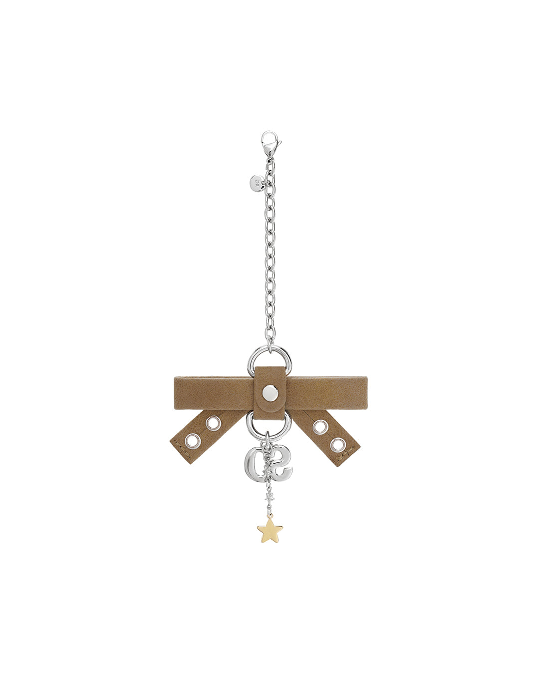 Bow Charm Keyring · 蝴蝶結吊飾鑰匙圈 / 焦糖色