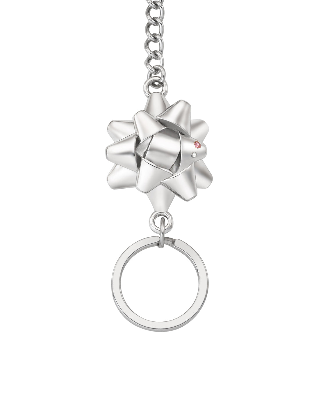 Rosette Keyring · 玫瑰花結吊墜鑰匙圈 / 銀色