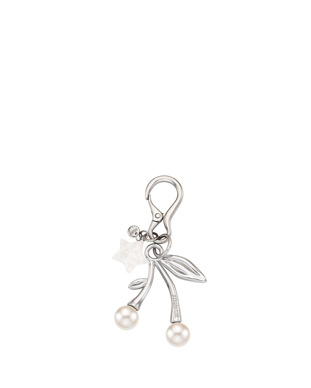 Cherry Pearl Keyring · 櫻桃珍珠鑰匙圈 / 銀色