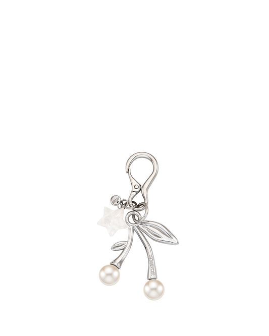 Cherry Pearl Keyring · 櫻桃珍珠鑰匙圈 / 銀色