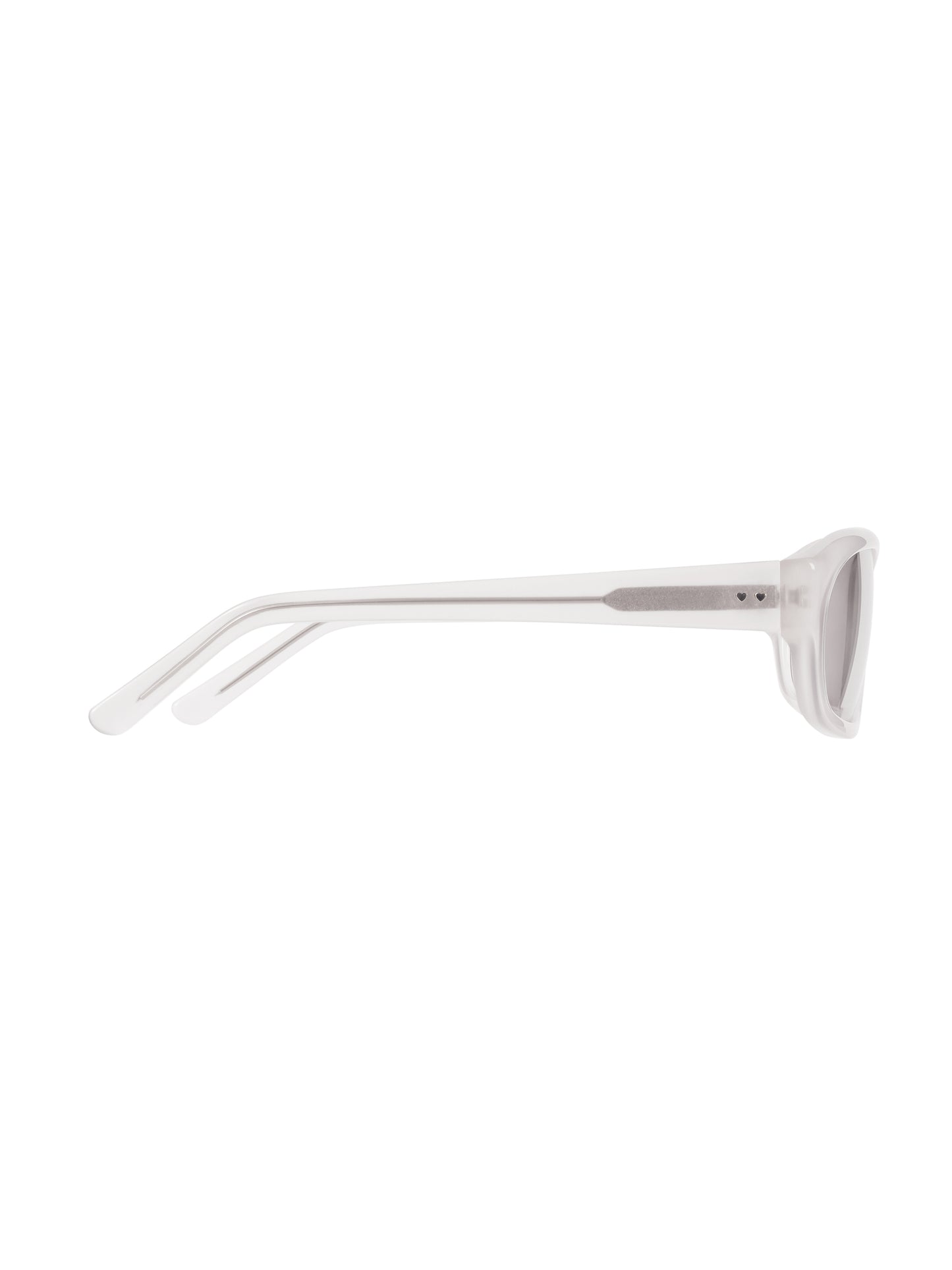 Curved Glow Sunglasses · 都會感流光太陽眼鏡 / 奶油白色