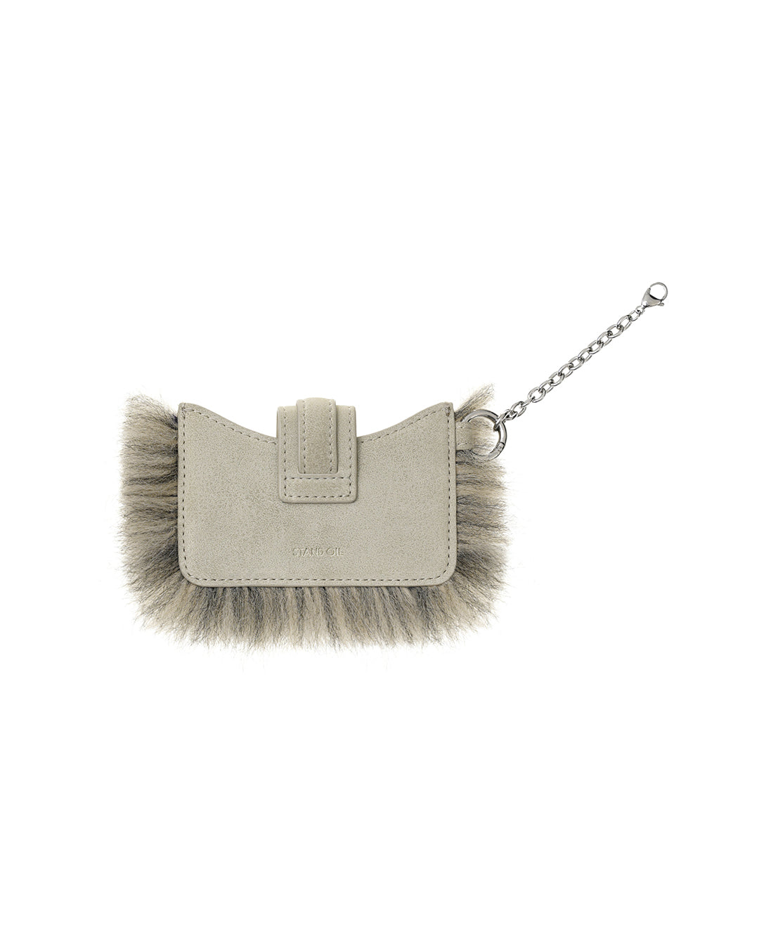 Stud Fur Keyring · 鉚釘毛絨鑰匙圈 / 米白色