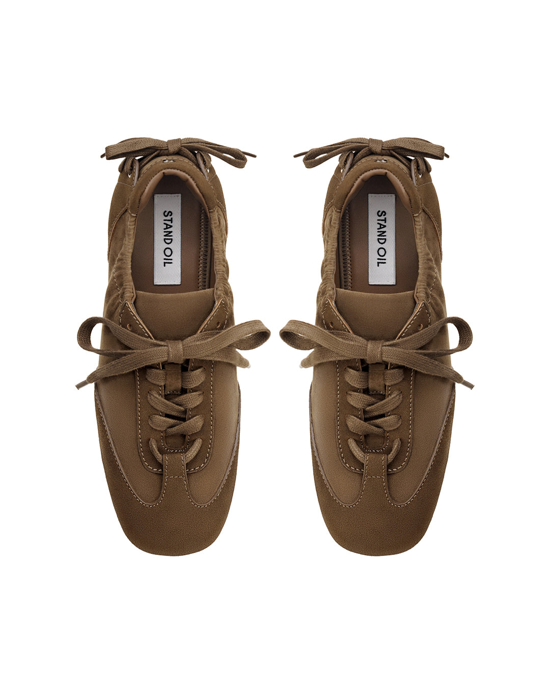 Double Tied Sneakers · 雙蝴蝶綁帶休閒運動鞋 / 焦糖色
