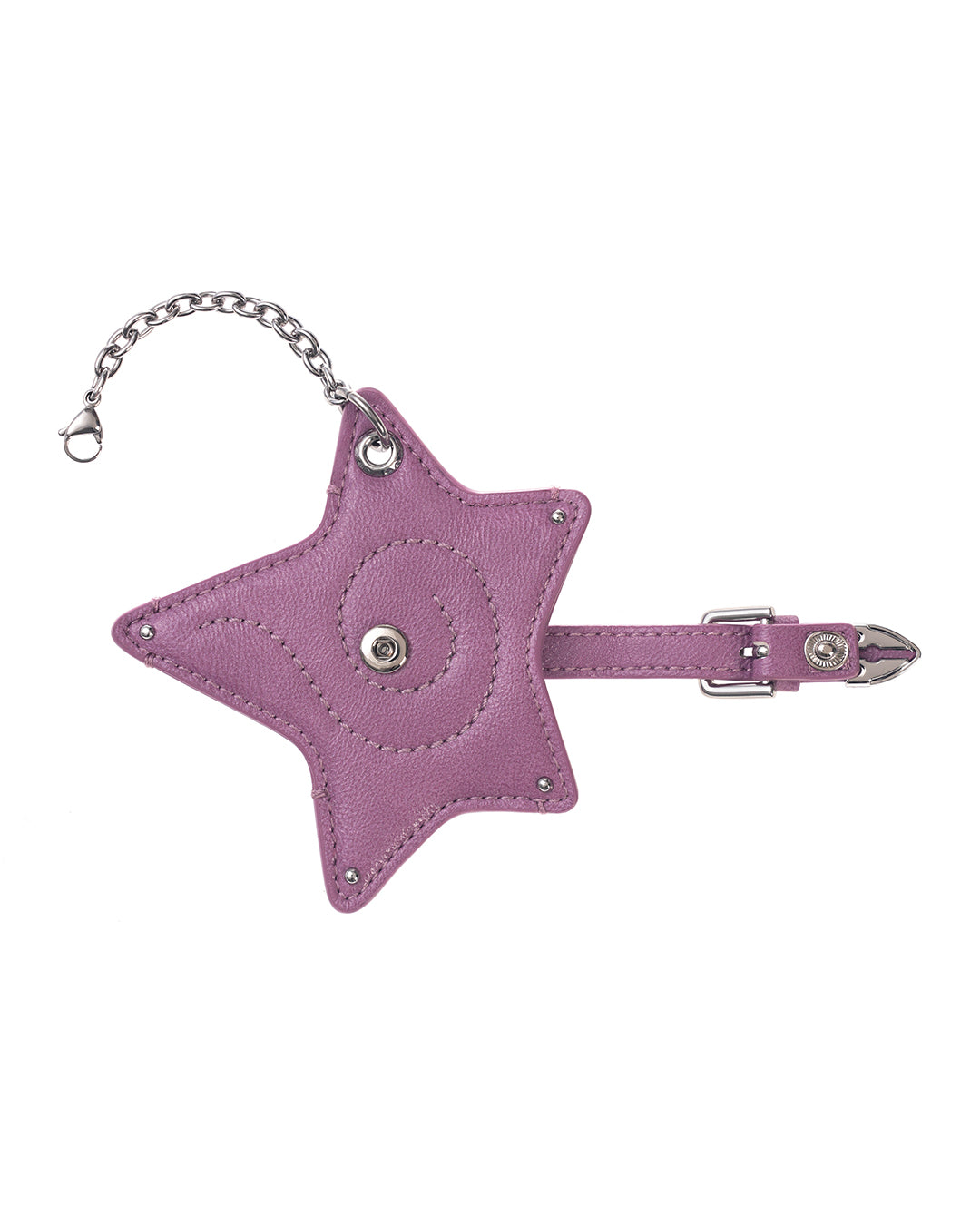 Cosmic Star Keyring · 星扣皮革鑰匙圈 / 梅紫色