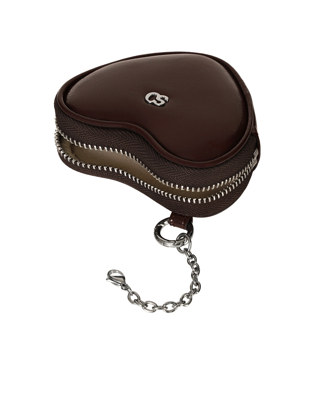 Heart Pods Keyring · 愛心吊飾鑰匙圈 / 栗色