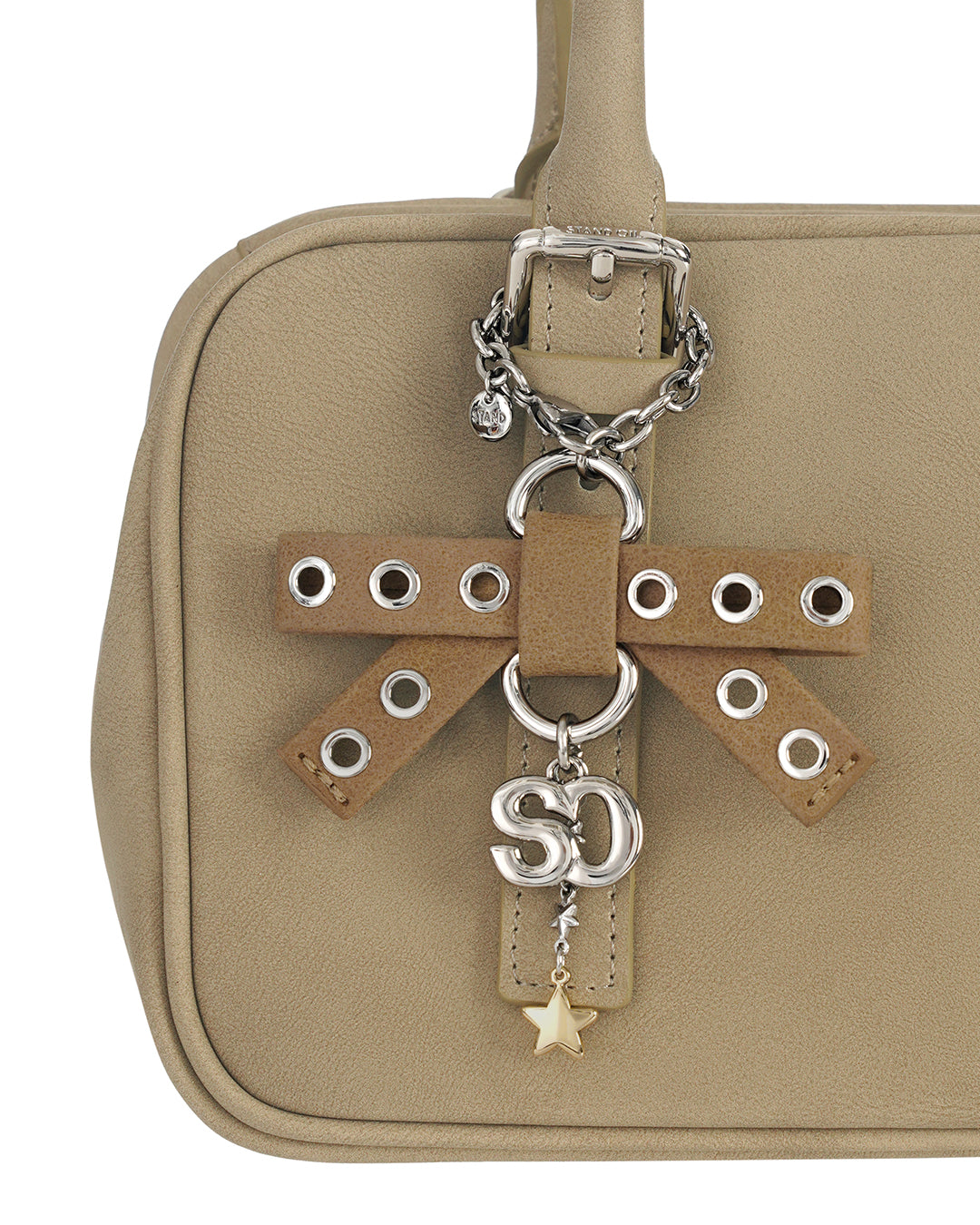 Bow Charm Keyring · 蝴蝶結吊飾鑰匙圈 / 焦糖色