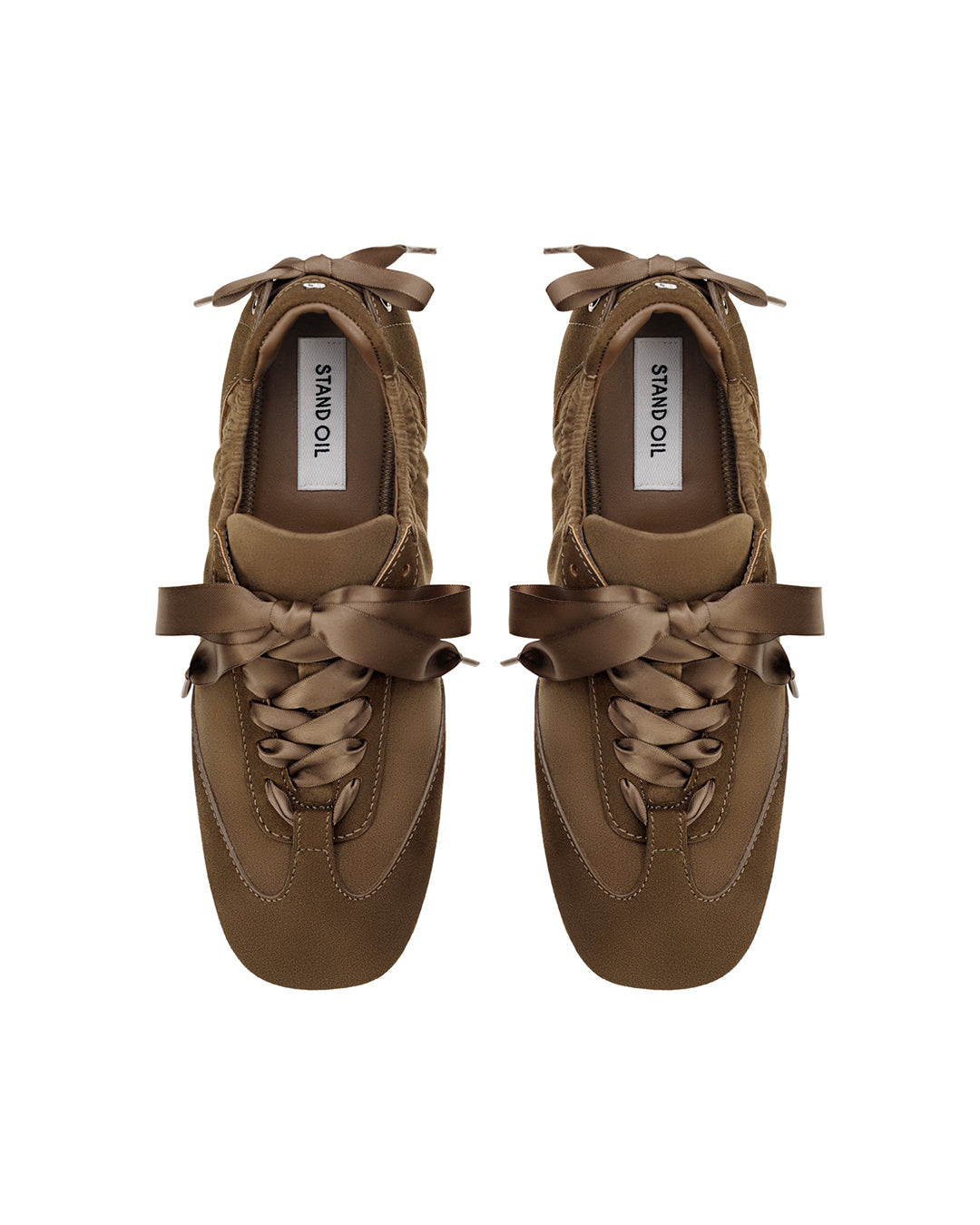 Double Tied Sneakers · 雙蝴蝶綁帶休閒運動鞋 / 焦糖色