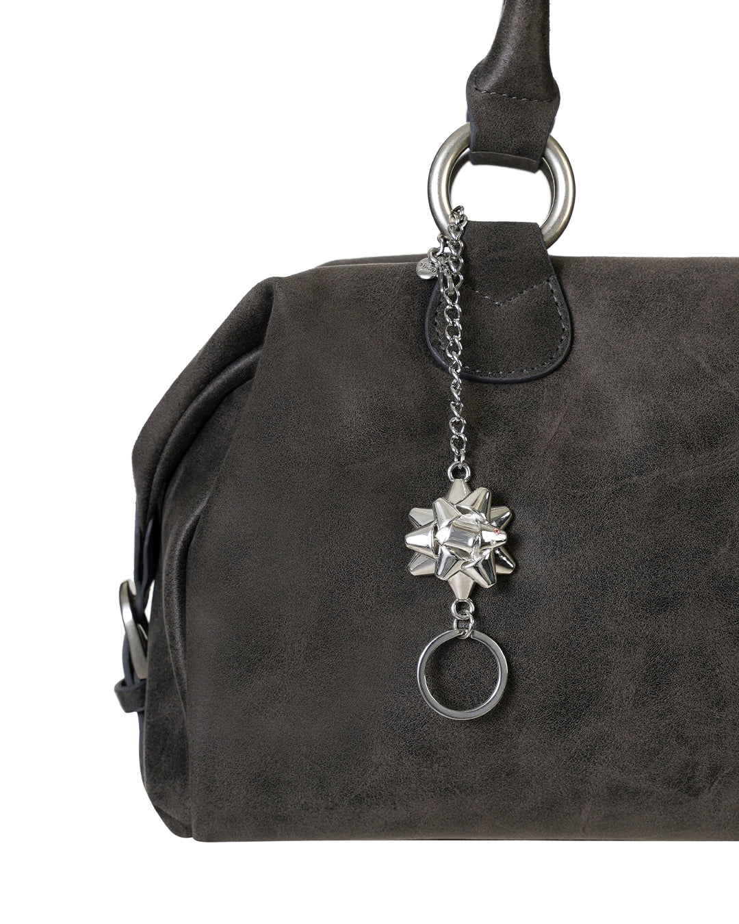 Rosette Keyring · 玫瑰花結吊墜鑰匙圈 / 銀色