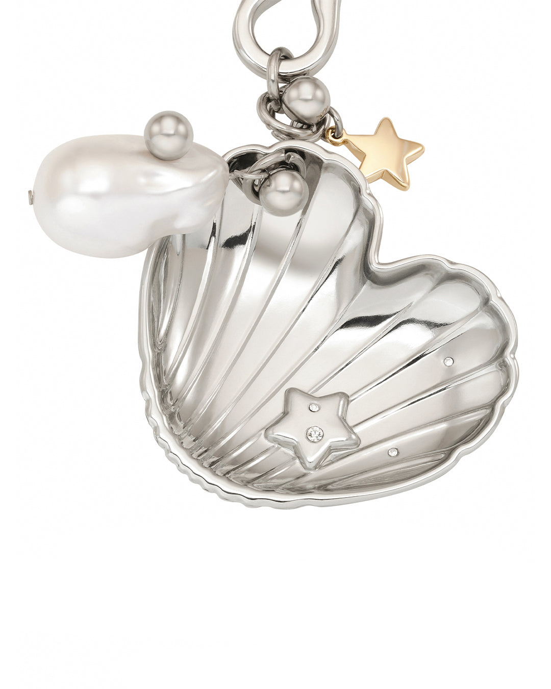 Heart Shell Keyring· 貝殼愛心鑰匙圈 / 銀色