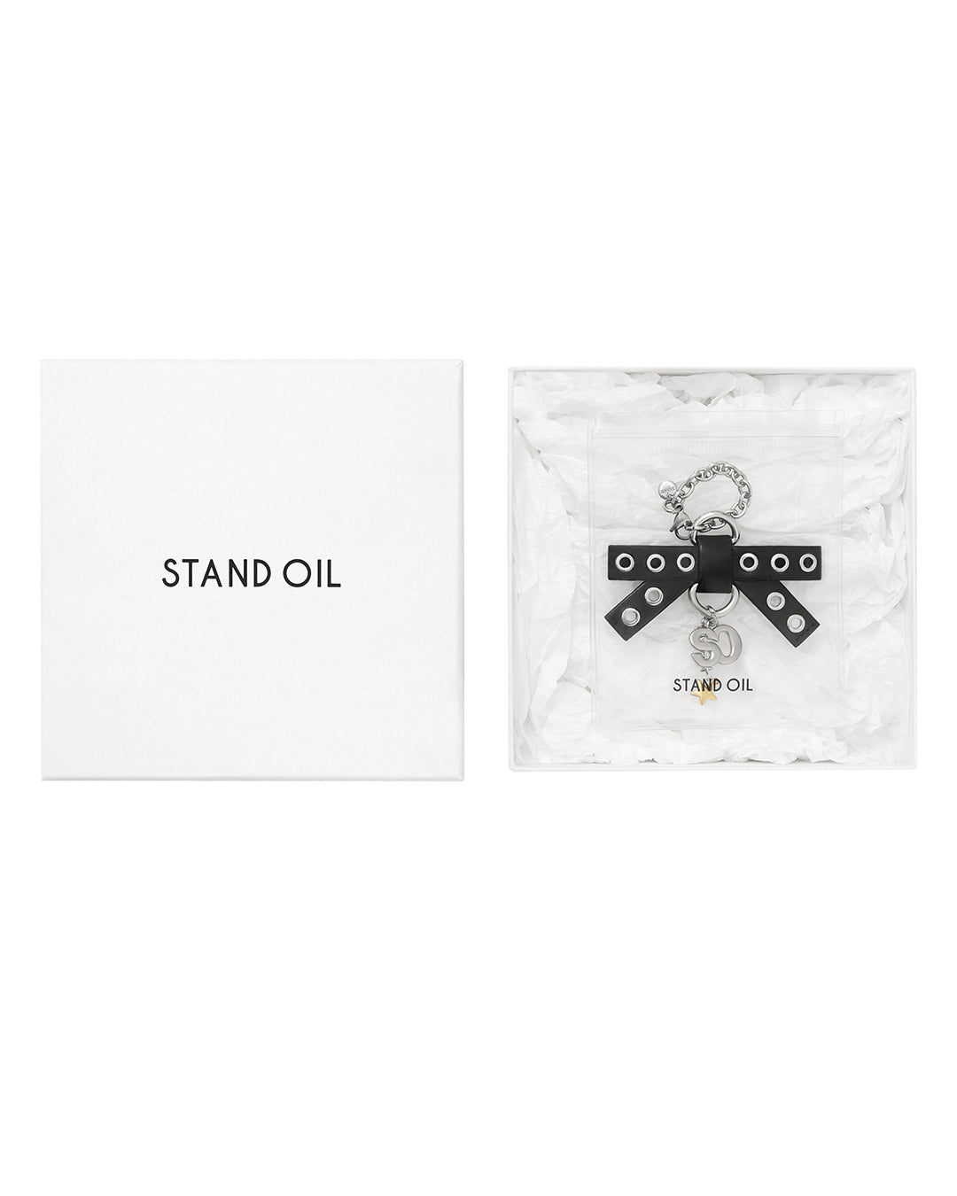 Bow Charm Keyring · 蝴蝶結吊飾鑰匙圈 / 黑色