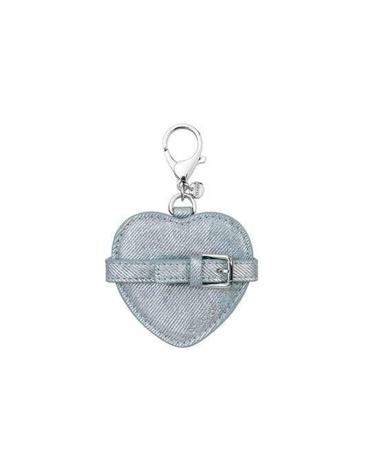 Belted Mirror Keyring · 皮帶愛心鏡面鑰匙圈 / 丹寧藍