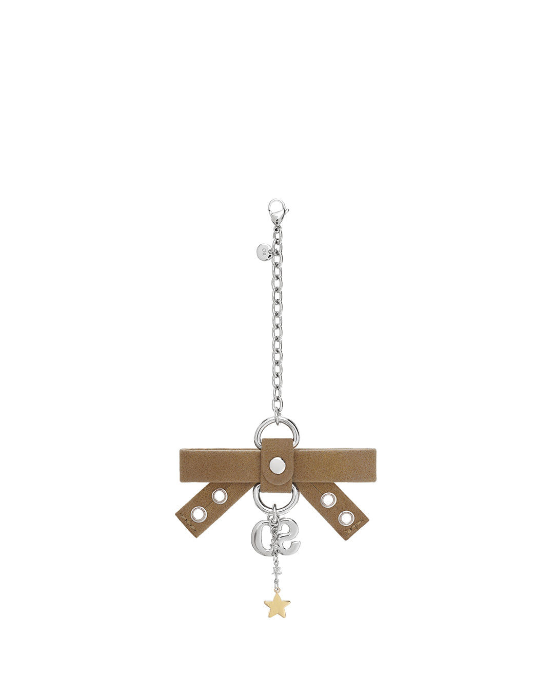 Bow Charm Keyring · 蝴蝶結吊飾鑰匙圈 / 焦糖色